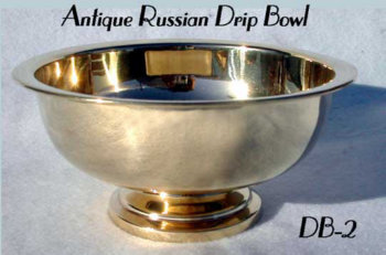 Antique Russian Footed Drip Bowl
