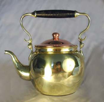Round Brass Hand Made Tea Pot
