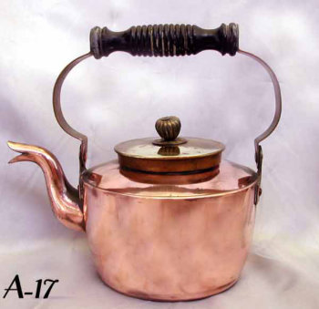 European Antique Kettle with Copper Body