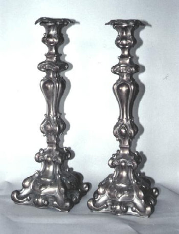 Silver Plated Sabbath Candlesticks