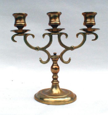 3 Light Sabbath Candelabra