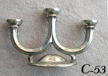 Silver Three Light Sabbath Candelabrum