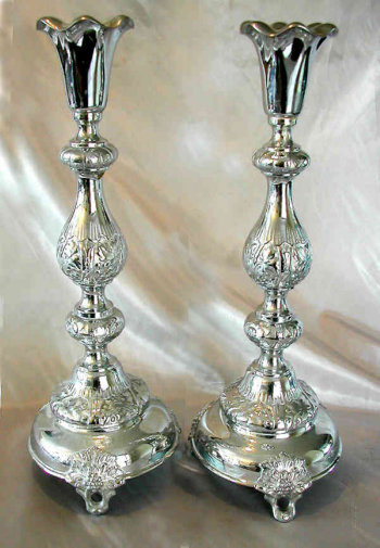 Warsaw Antique Sabbath Candlesticks