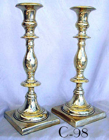 18th Century Heavyweight Sabbath Candlesticks