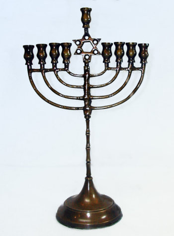 Bronze Eastern European Menorah
