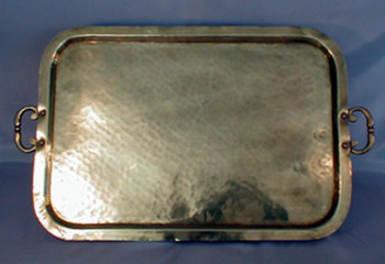 Rectangular Plannished Tray with Handles And Russian Seals