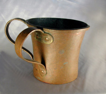 19th Century Hand Wrought Two Handled Copper Laver