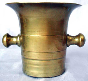 Hanging Bell Metal Apothecary Style Mortar