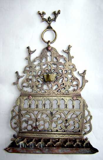 19th Century North African Oil Menorah