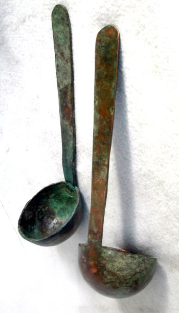 Antique Copper Ladels