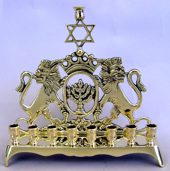 Lions of Judea Menorah, c. 1900