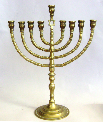Cast Brass Branched Menorah- Poland