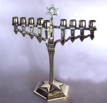 Art Deco European Chanukah Menorah