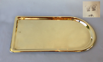 Antique Russian Imperial Samovar Tray with Curved Front 