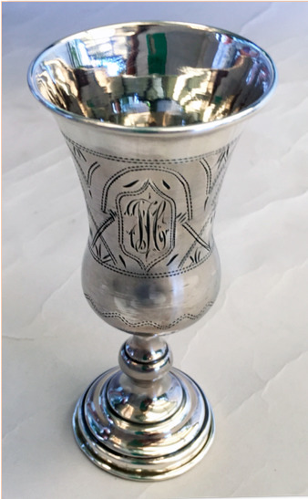 Antique Russian Silver Kiddsh Goblet 