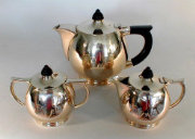 Brass And Ebony Tea Set