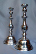 Silver Plated Austro Hungarian Sabbath Candlesticks