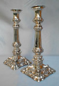 Silver Plated Russian/Polish Sabbath Candlesticks