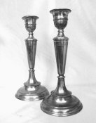 Silverplated Russian Sabbath Candlesticks