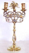Two Light Brass Sabbath Candelabrum