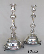 Austro-Hungarian Silver Sabbath Candlesticks