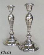 Austro-Hungarian Silver Sabbath Candlesticks