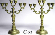 Pair of Brass Candelabra