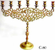 Menorah with Lions of Judea