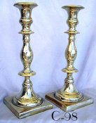 18th Century Heavyweight Sabbath Candlesticks