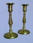 Brass Sabbath Candlesticks
