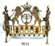 Early 19th Century Bench Style Eastern European Chanukah Menorah