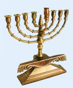 Bronze Diminutive Menorah with Removable Shamus