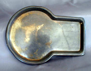Keyhole Shape Russian Samovar Tray with 2 Imperial Double Eagle Stamps