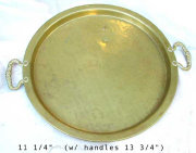 Round Plannished Samovar Tray with Two Handles