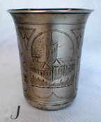 3 Russian Silver Beaker