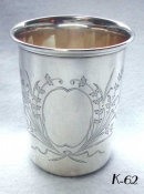 Engraved Large Silver Kiddush Cup