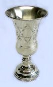 Large Stemmed Silver Goblet