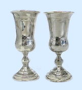 Antique Pair of 19th Century Silver Goblets