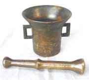 Massive Heavyweight Bronze Mortar & Pestle