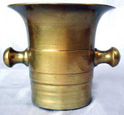 Hanging Bell Metal Apothecary Style Mortar