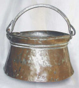 18th Century Hand Wrought Copper Pot with Handle