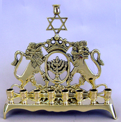 Lions of Judea Menorah, c. 1900