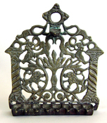 Oil Menorah with patina