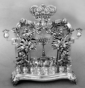 Magnificent Rare Antique Palm Tree Menorah