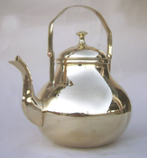 Pear Shaped Brass Teapot