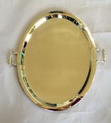 Oval Antique Rusian Samovar Tray with Handles