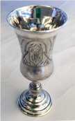 Antique Russian Silver Kiddsh Goblet 