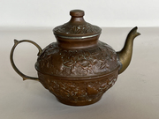 Repoussé  Samovar Teapot with Chocolate Patina